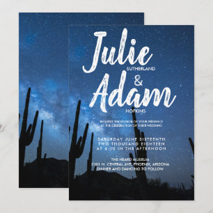 Convite para Casamento de Céu Noturno do Deserto