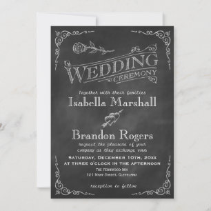 Convite para Casamento de Chalkboard