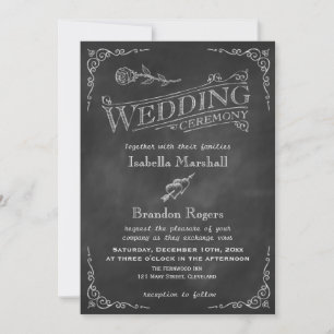 Convite para Casamento de Chalkboard