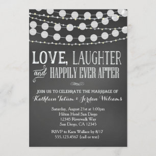 Convite para Casamento de Chalkboard