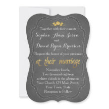 Convite para Casamento de Chalkboard de Folha de O