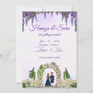 Convite para Casamento de Chalkboard Elegante | Fl