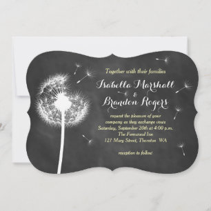 Convite para Casamento de Chalkboard Floral (amare