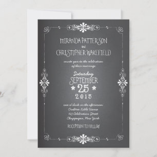 Convite para Casamento de Chalkboard Mason Jar