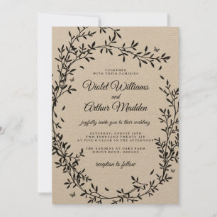 Convite Para Casamento De Charm Woodland