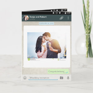 Convite para Casamento de Chat do Android do Whats