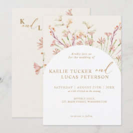 Convite para Casamento de Cheiro Selvagem de Flor 