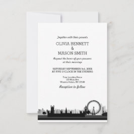 Convite para Casamento de Cidade Skyline em Londre
