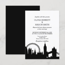 Convite para Casamento de Cidade Skyline em Londre