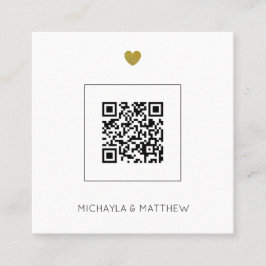 Convite para Casamento de Cinzas de Código QR Mini