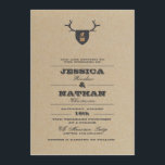 Convite para Casamento de Cinzas de Troféus Rustic<br><div class="desc">Este convite do Troféu Rustic conta a história perfeita do seu evento madeireiro e é projetado exclusivamente para Zazzle. Com fontes tanto brandas quanto ousadas, este convite fala para a Noiva e o Horário - e define o tom para um casamento tendencial e rústico. Um fundo de kraft natural destaca...</div>