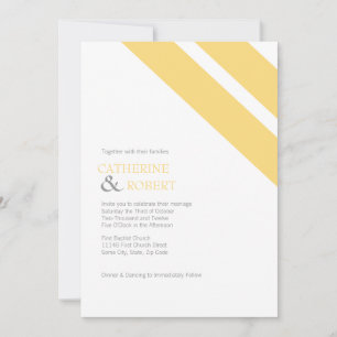 Convite para Casamento de Cinzas e Amarelas