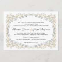 Convite Para Casamento De Cinzas E Ornamentados De