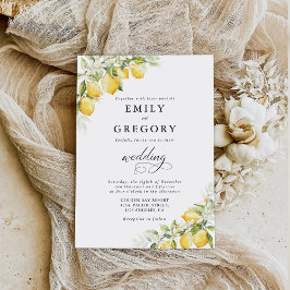 Convite para Casamento de Citros Verdes Lemon