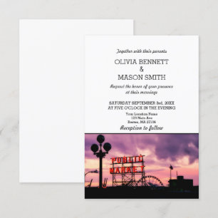 Convite para Casamento de Cityscape Skyline para S