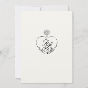 Convite para Casamento de Clássica do Monograma Ro