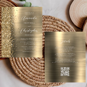 Convite para Casamento de Código QR de Código de G