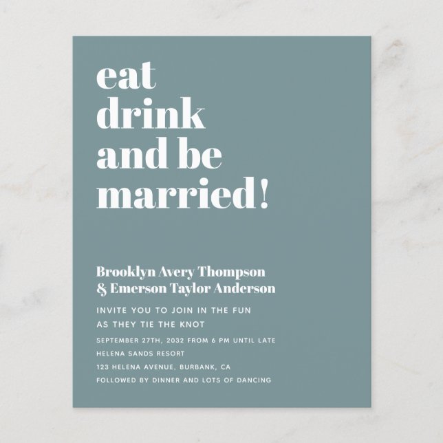 Convite para Casamento de Código QR Moderno de Orç (Frente)