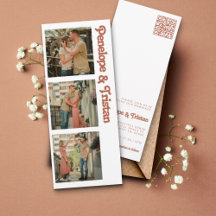 Convite para Casamento de Colagem de Fotos Moderna