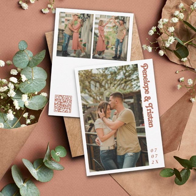 Convite para Casamento de Colagem de Fotos Moderna (Criador carregado)