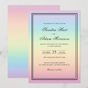 Convite para Casamento de Colores Arco-Íris Paste