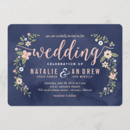 Convite para Casamento de Cor Editável por Belezas