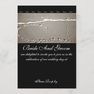 Convite para Casamento de Coração de Amor de Pra