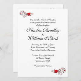 Convite para Casamento de Corações