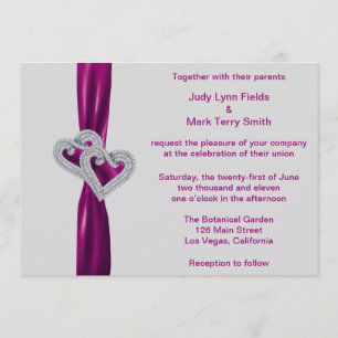 Convite para Casamento de Corações Personalizados