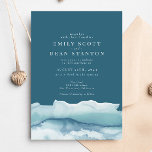 Convite para Casamento de Cores de Água do Oceano<br><div class="desc">Convite para Casamento de Cores de Água do Oceano Azul</div>