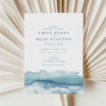 Convite para Casamento de Cores de Água do Oceano<br><div class="desc">Convite para Casamento de Cores de Água do Oceano Azul</div>