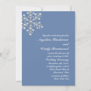 Convite para Casamento de Crystal Snowflake