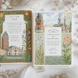 Convite para Casamento de Darmstadt Watercolor