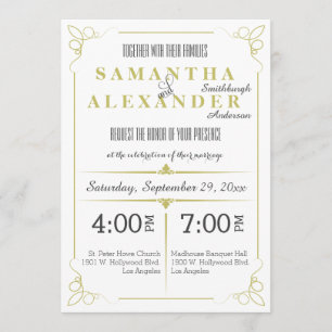 Convite para Casamento de Deco de Arte Verde Fresc