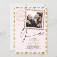 Convite para casamento de Design de Airmail