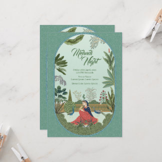Convite para Casamento de Design Mughal