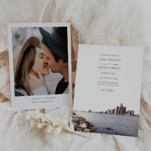 Convite para Casamento de Desroit Michigan Waterco