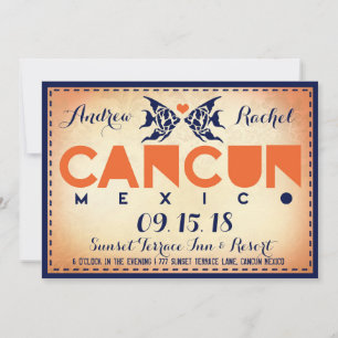 Convite para Casamento de Destino CANCUN