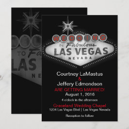 Convite para Casamento de Destino de Las Vegas