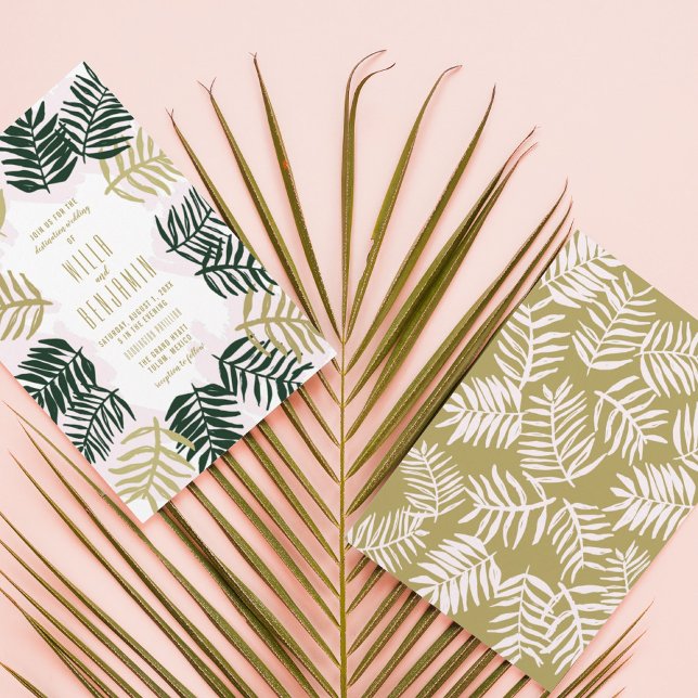 Convite para Casamento de Destino de Palm Getaway (Criador carregado)