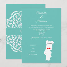 Convite para Casamento de Destino de Portugal