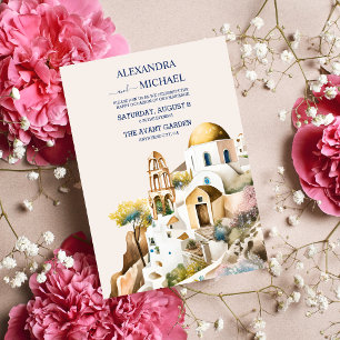 Convite para Casamento de Destino de Watercolor Sa