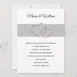 Convite para Casamento de Dois Corações