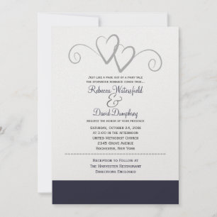 Convite para casamento de dois Marinhos de Prata e