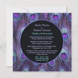 Convite Para Casamento De Drama Púrpura Da Pena De