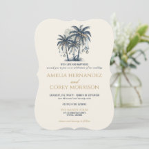 Convite para casamento de Dreamy Blue Beach