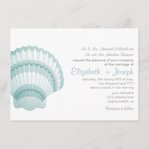 Convite para Casamento de Elegance em Seashore