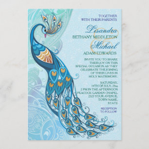 Convite para Casamento de Elegância de Locais de P