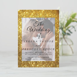 Convite para Casamento de Elegante Vellum Glitter