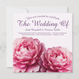 Convite para Casamento de Embriões Florais